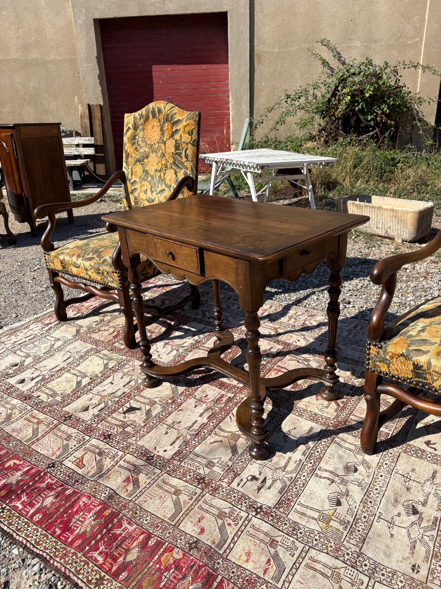 Table, de milieu, Louis XIII, en noyer,circa 1900  -photo-6