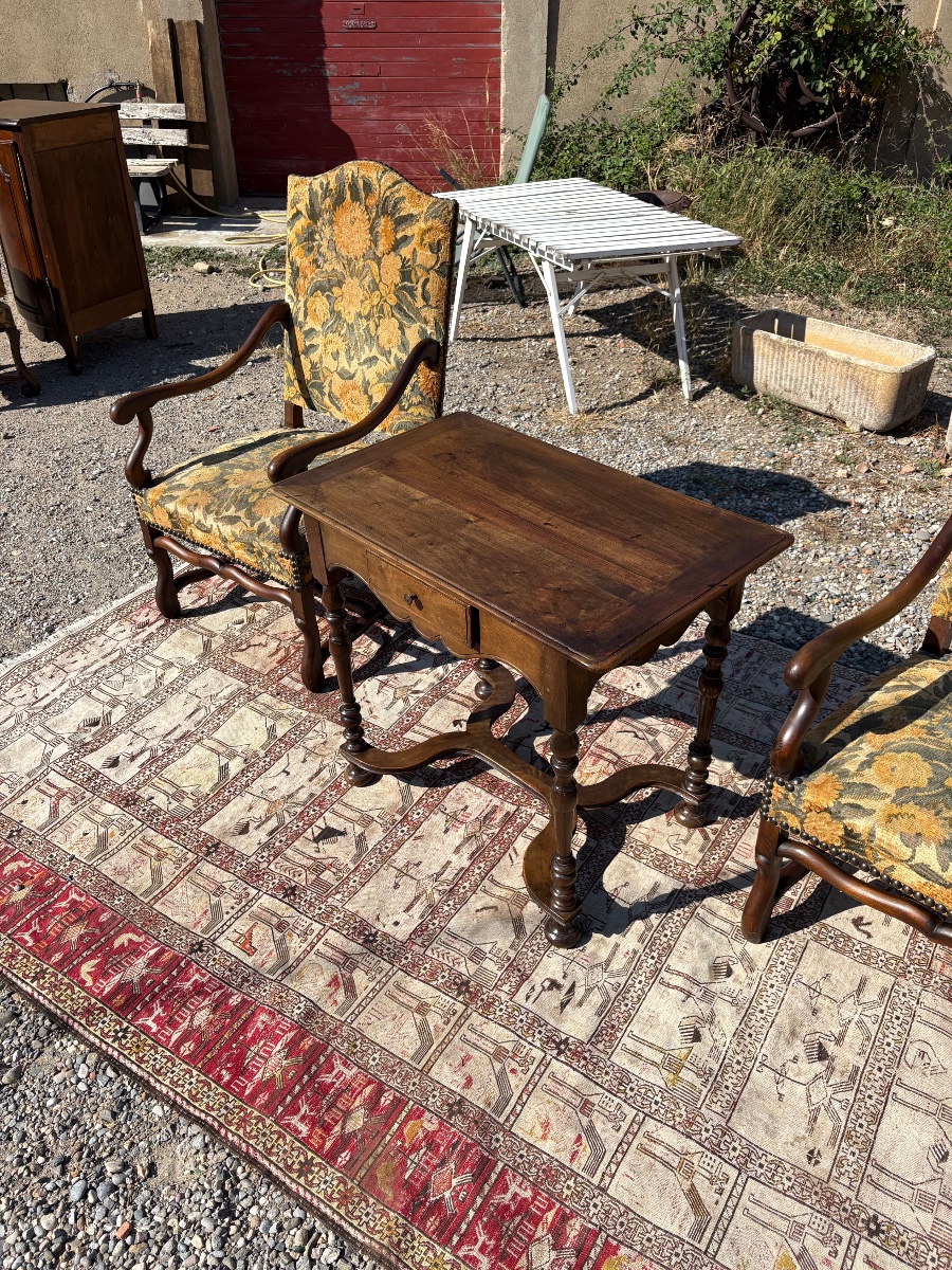 Table, de milieu, Louis XIII, en noyer,circa 1900  -photo-7