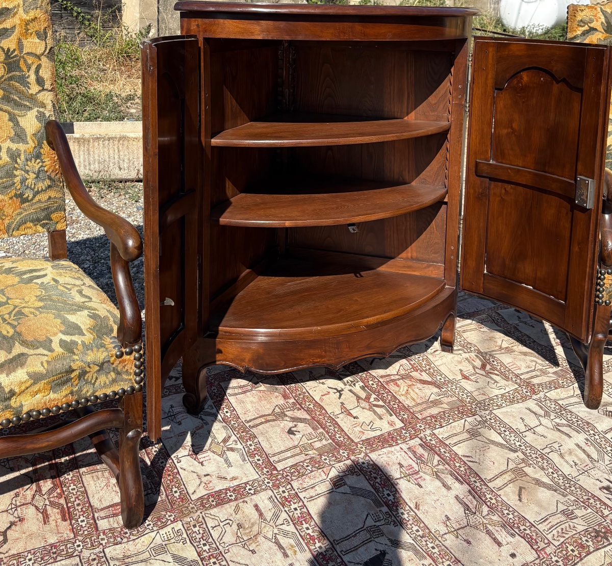 Encoignure de style, Louis XV, Galbée  circa 1920-photo-2