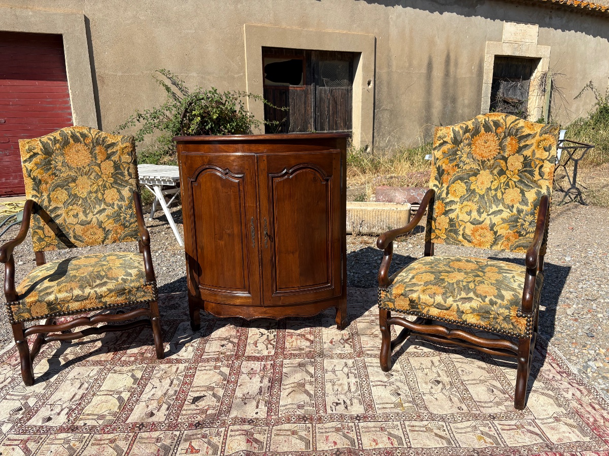 Encoignure de style, Louis XV, Galbée  circa 1920