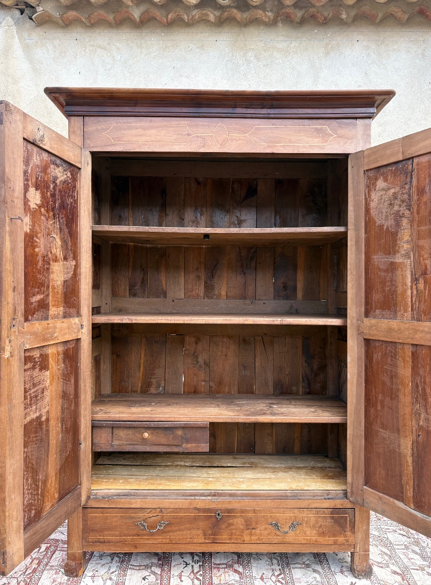Armoire, restauration en noyer , époque XIXe siècle-photo-3
