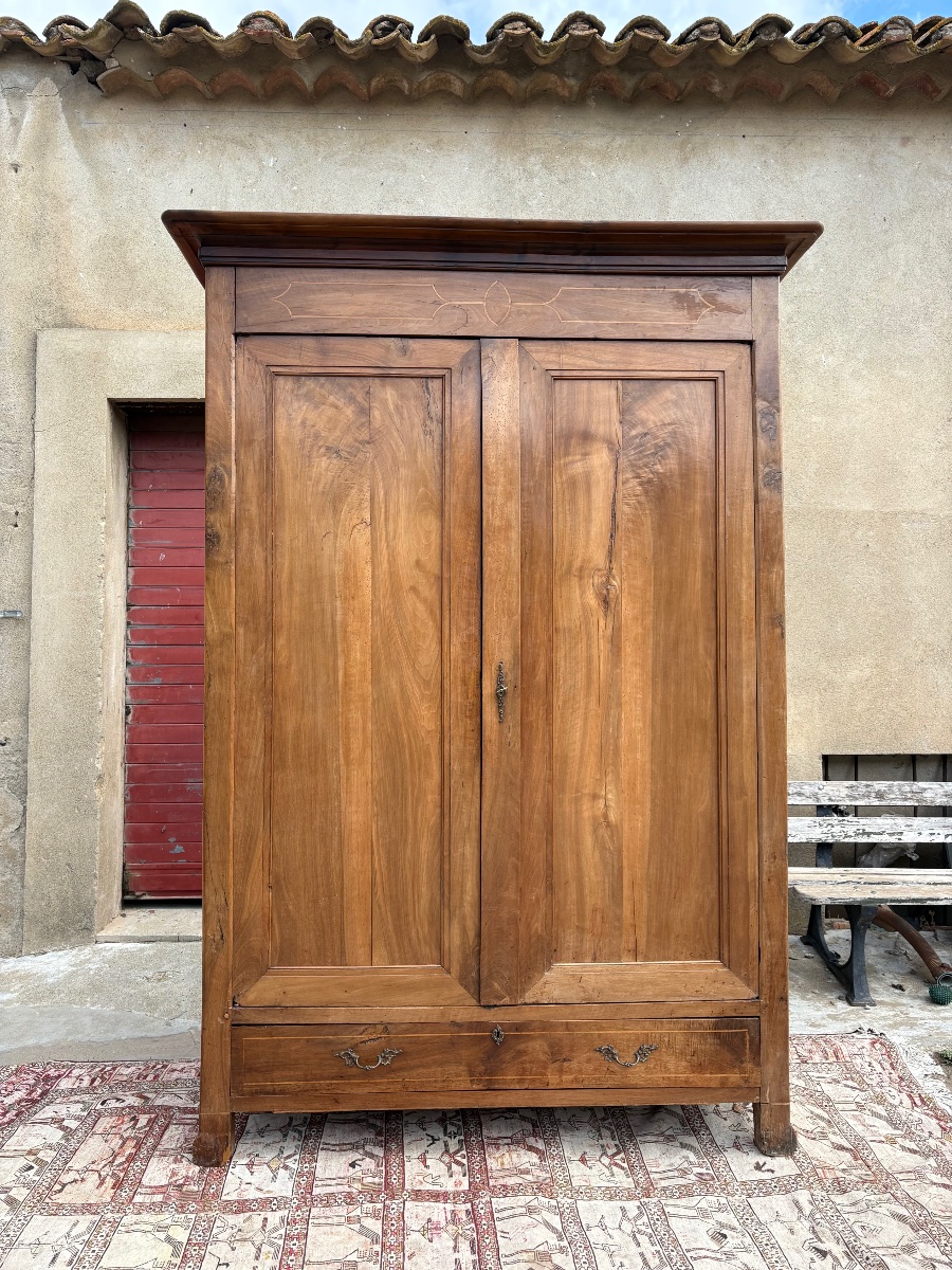Armoire, restauration en noyer , époque XIXe siècle-photo-2