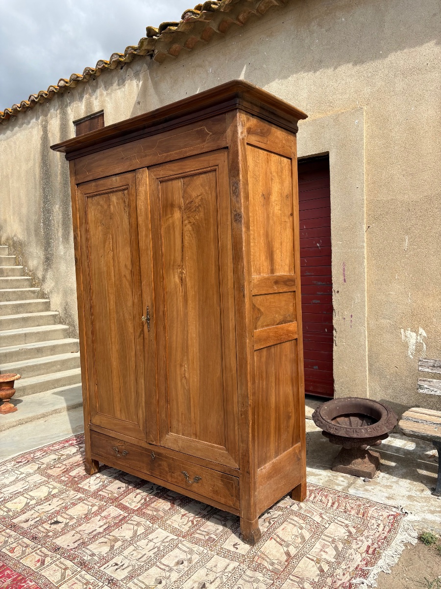 Armoire, restauration en noyer , époque XIXe siècle-photo-3