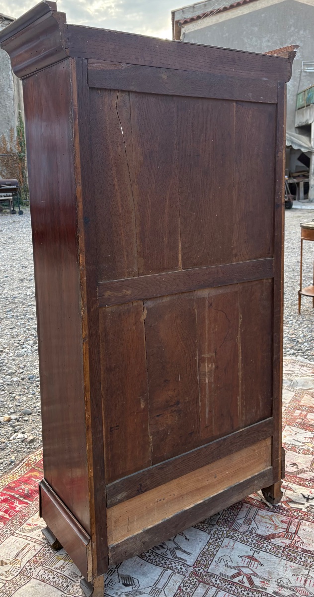 19th-century Mahogany Bookcase, Display Cabinet, And Dining Set-photo-2