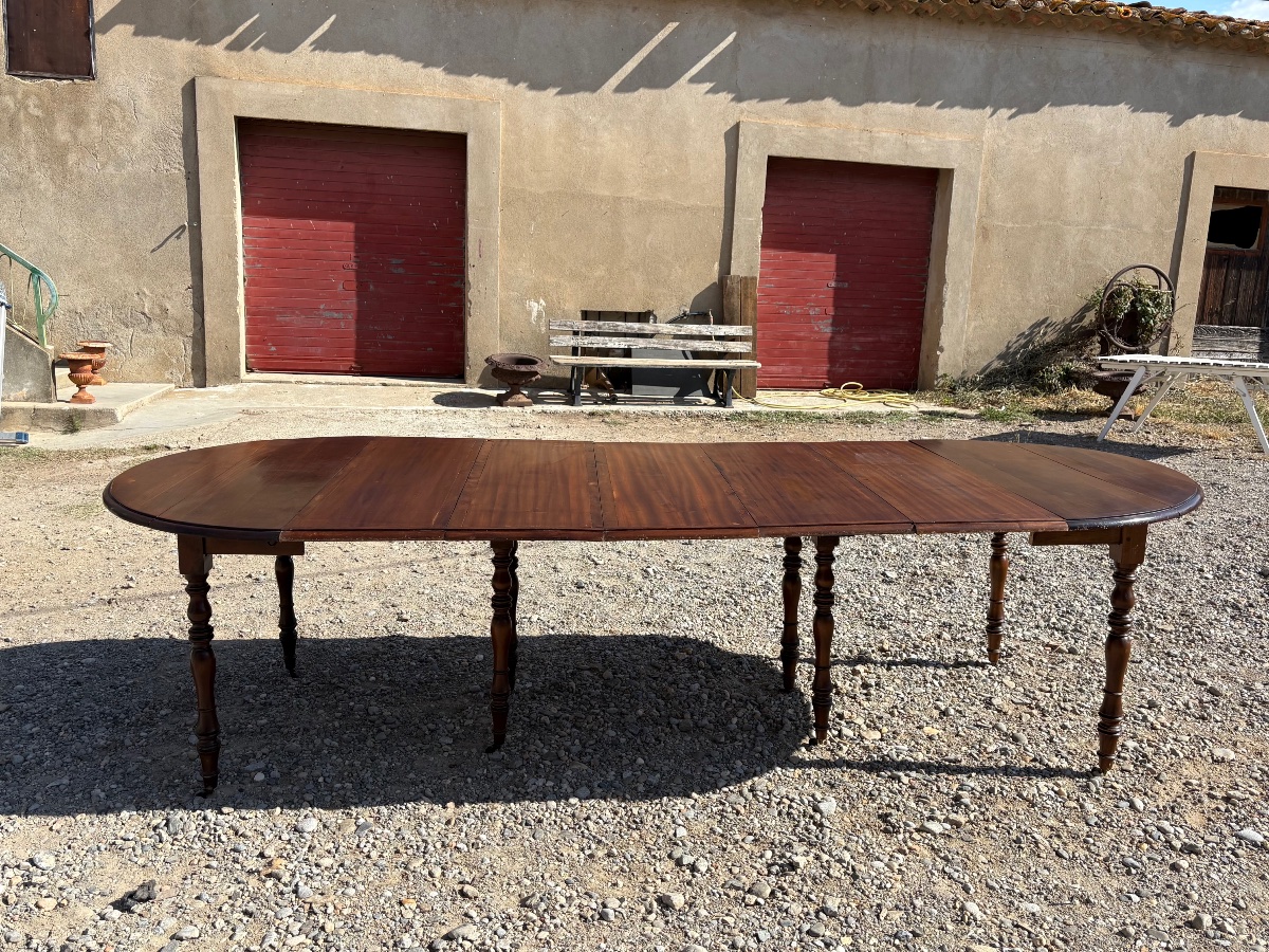 8-foot Mahogany Dining Table, Restored To Its Late 19th-century Appearance-photo-4