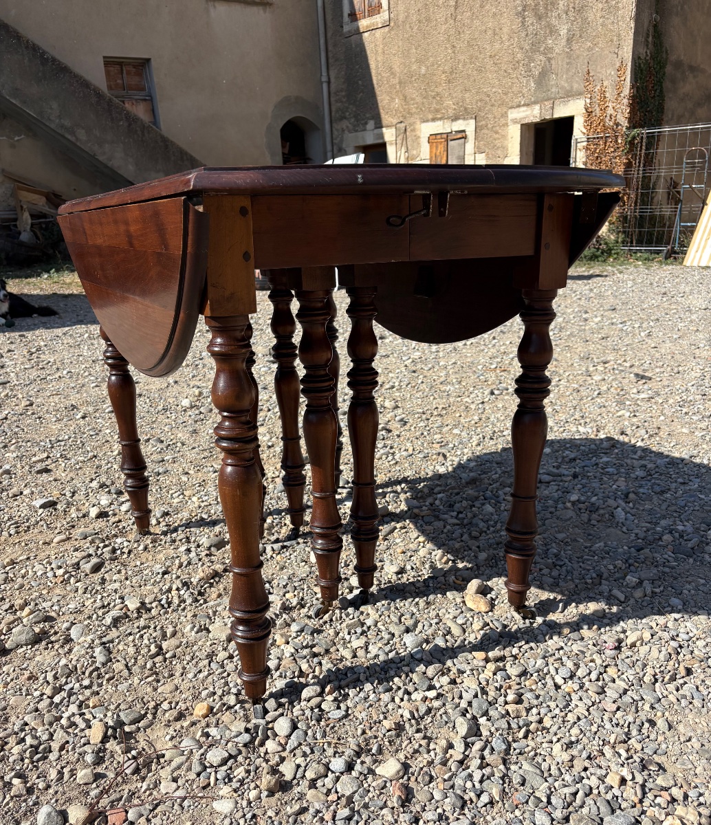 8-foot Mahogany Dining Table, Restored To Its Late 19th-century Appearance-photo-1