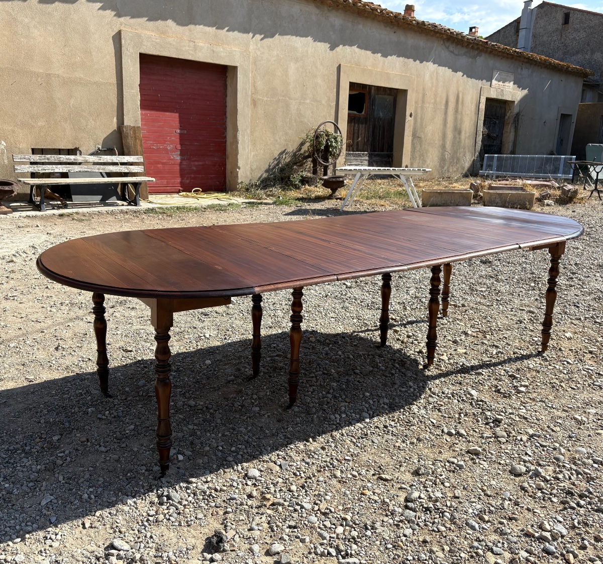 8-foot Mahogany Dining Table, Restored To Its Late 19th-century Appearance