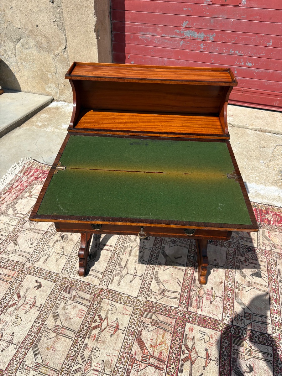 Stepped Desk, Restored In Mahogany, Light-colored, 19th-century-photo-6