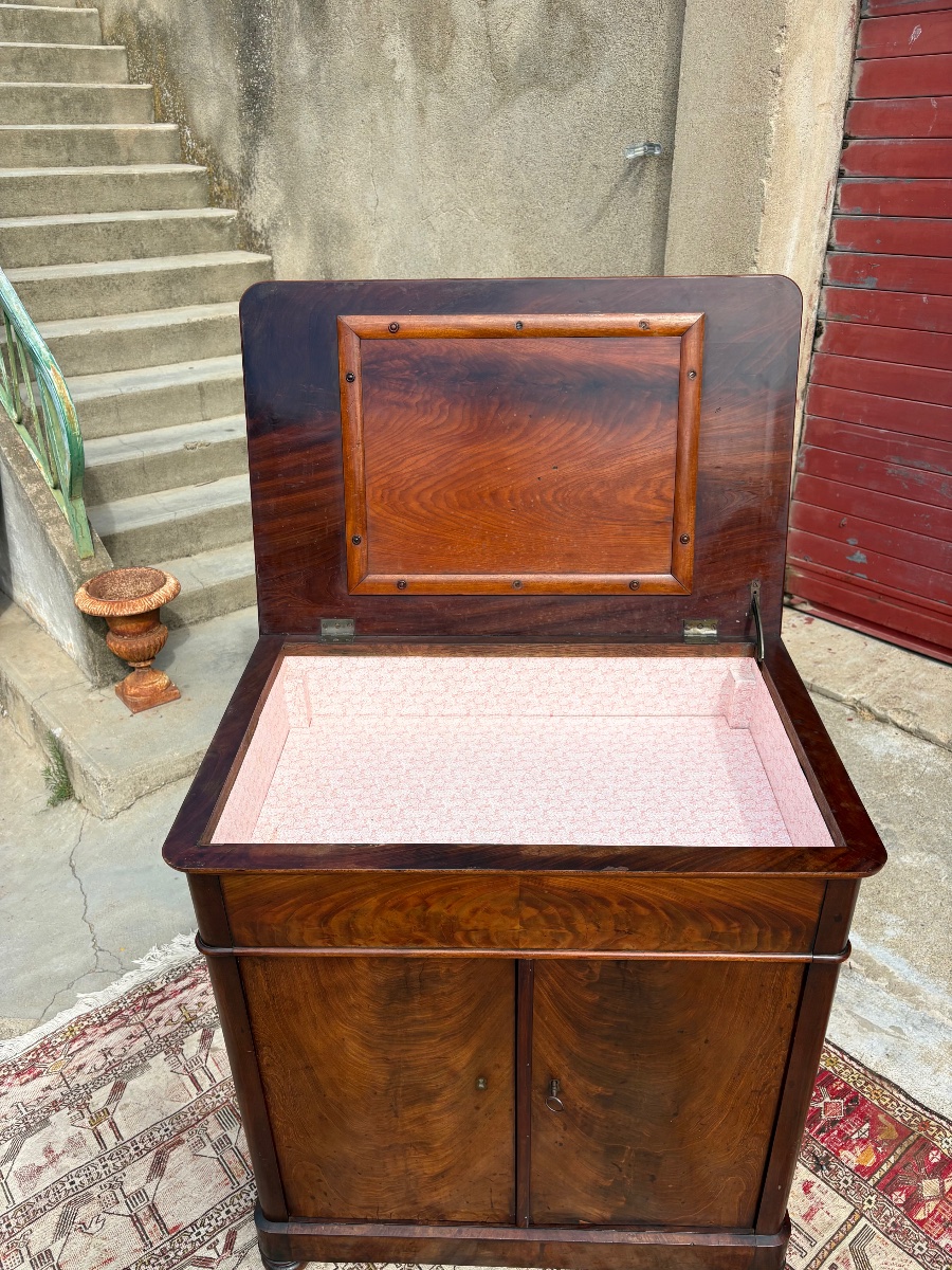 Antique Mahogany Vanity Cabinet, 19th-century Restoration-photo-4