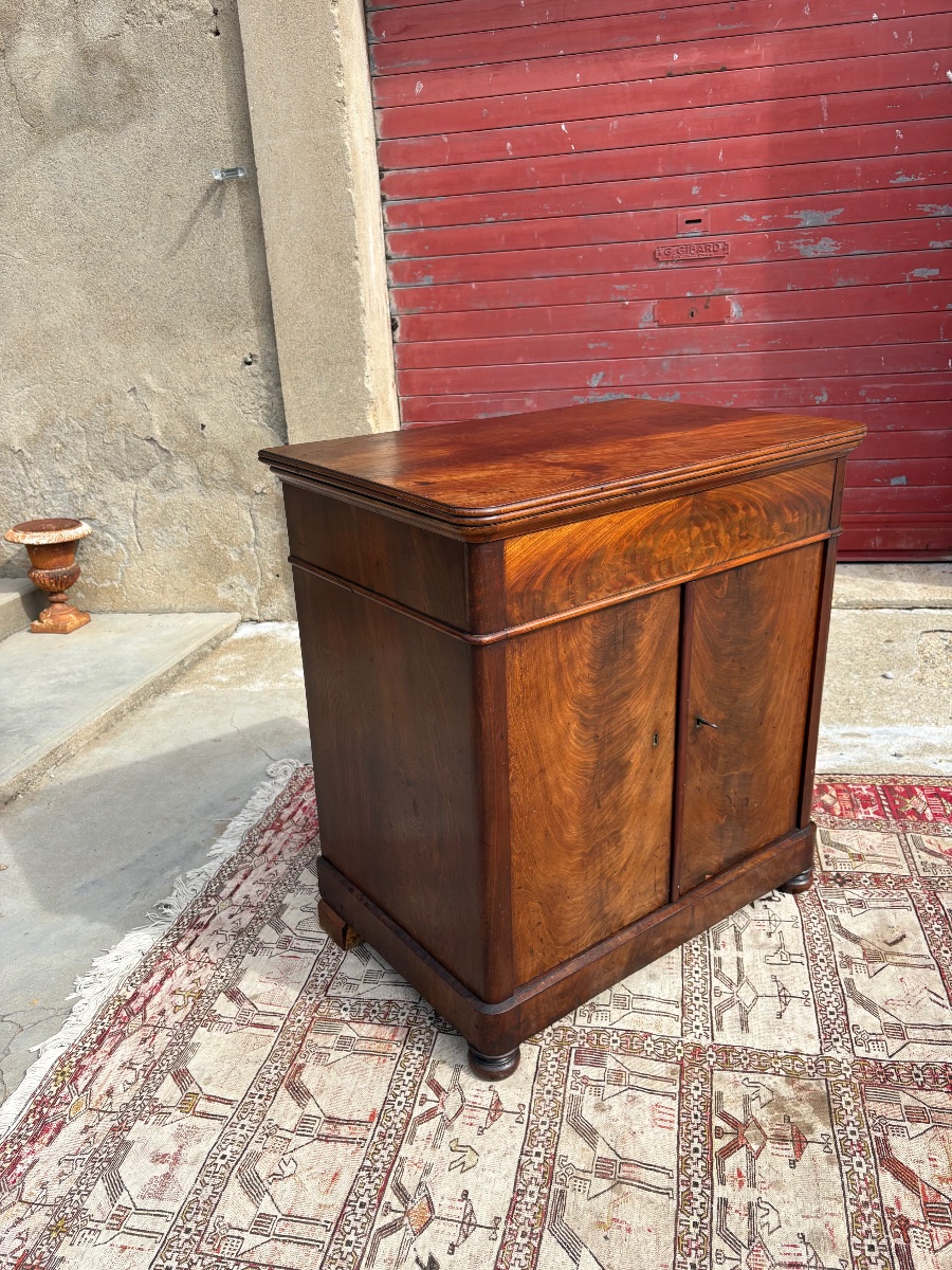 Antique Mahogany Vanity Cabinet, 19th-century Restoration-photo-6