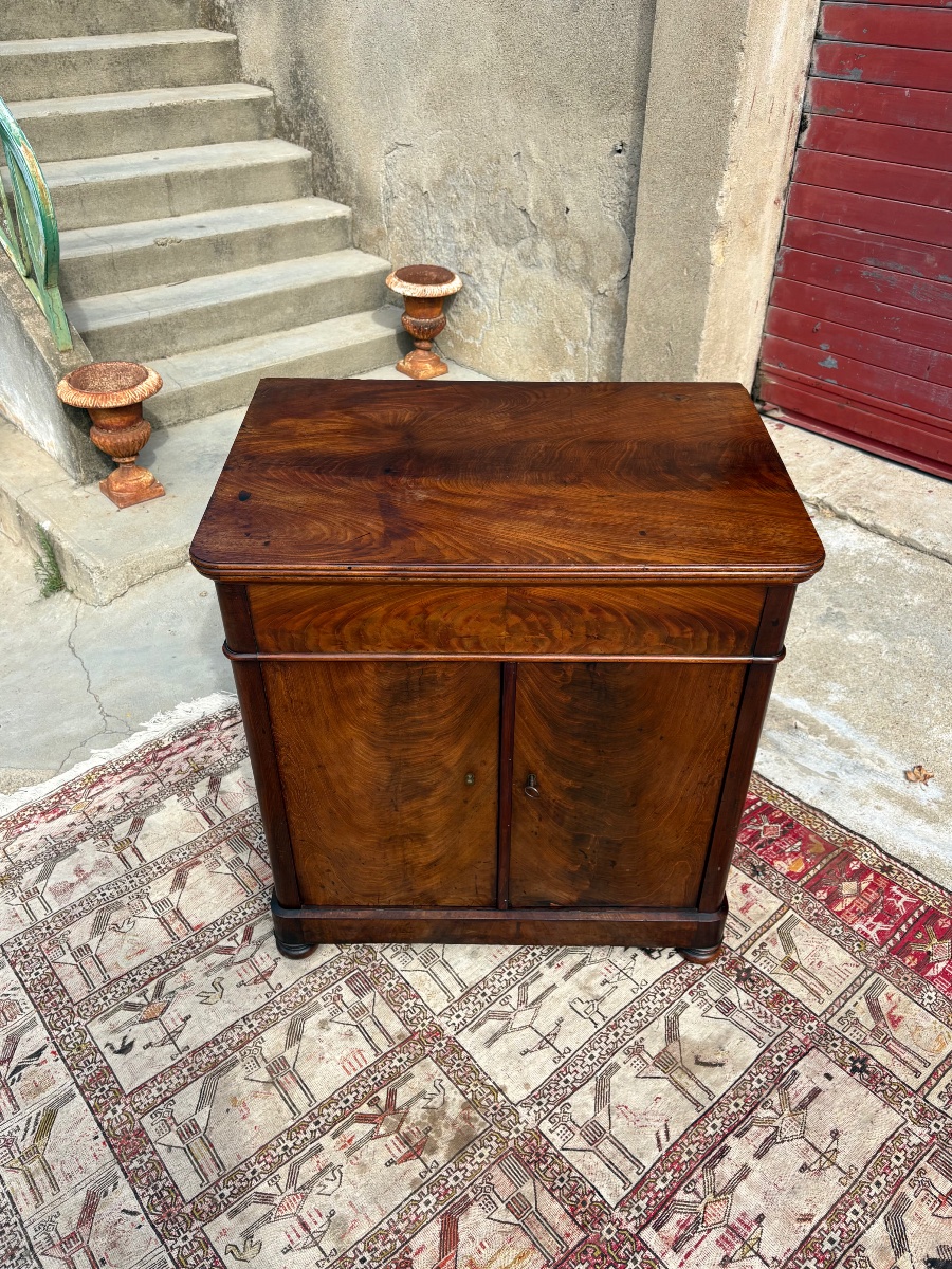 Antique Mahogany Vanity Cabinet, 19th-century Restoration-photo-7