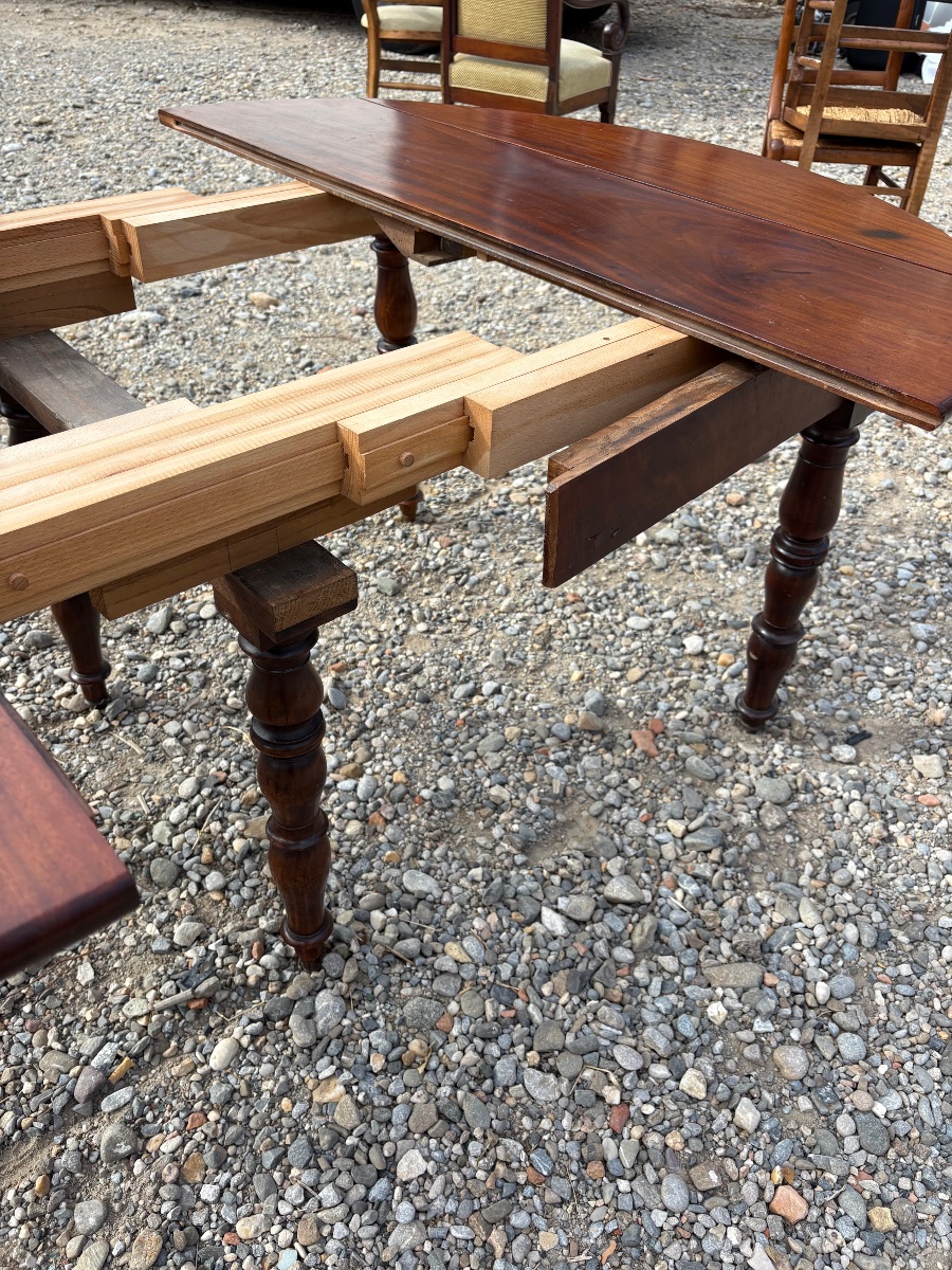 Dining Table, 18th-century Mahogany Directoire Style-photo-3