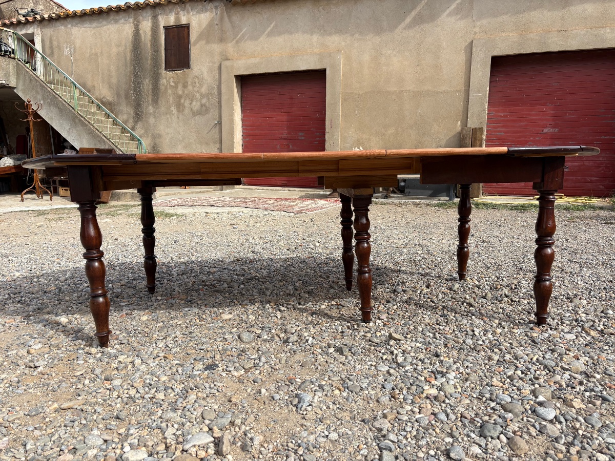 Dining Table, 18th-century Mahogany Directoire Style-photo-2
