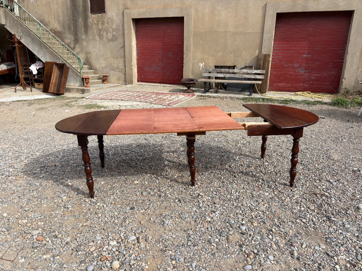 Dining Table, 18th-century Mahogany Directoire Style-photo-6