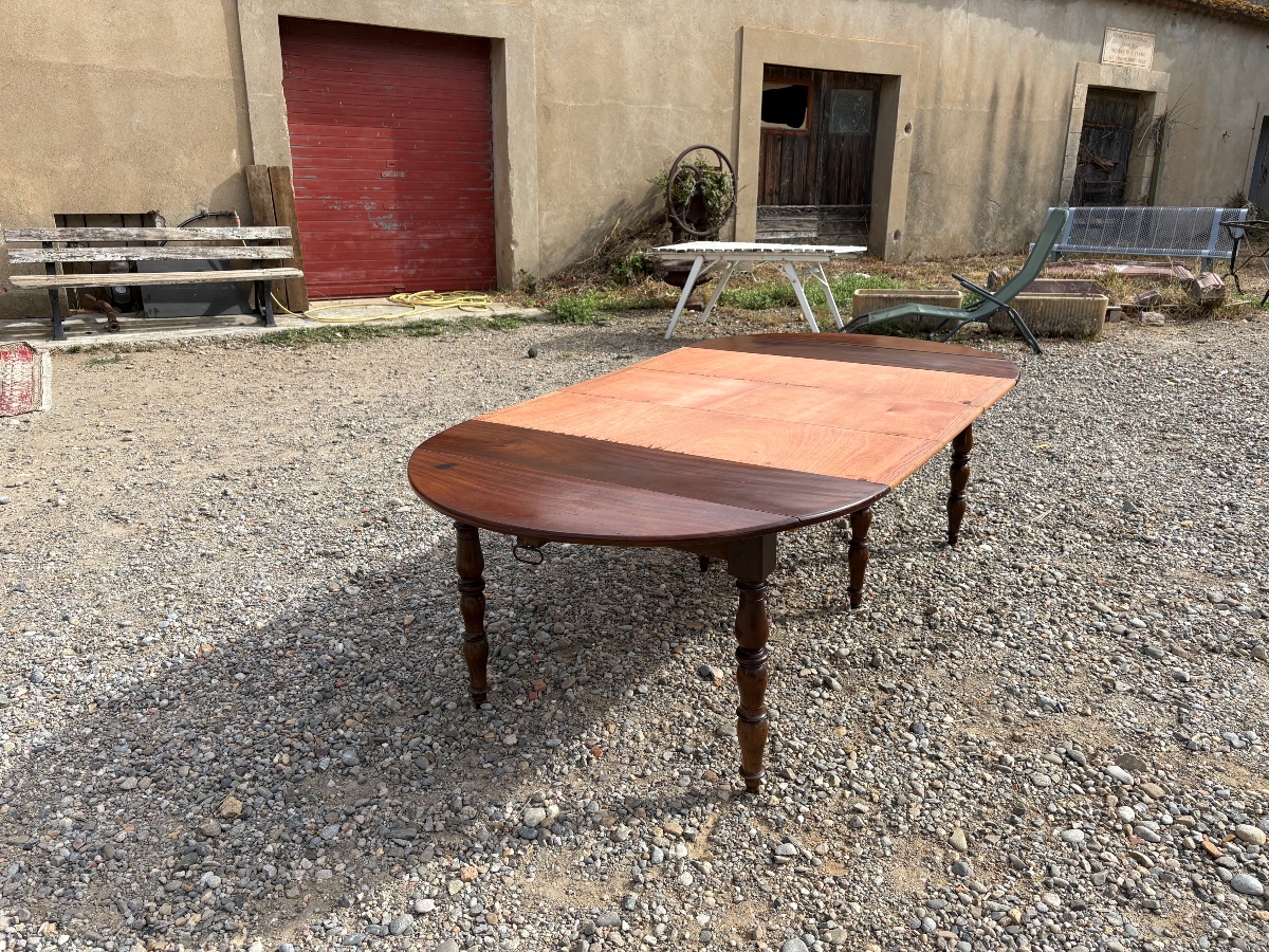 Dining Table, 18th-century Mahogany Directoire Style