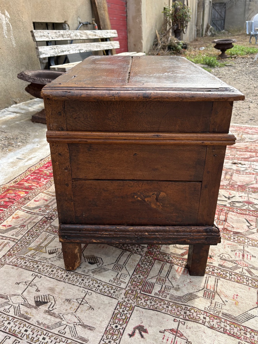 Louis XIII Chest, Made Of Walnut, Dating From The 17th Century-photo-3