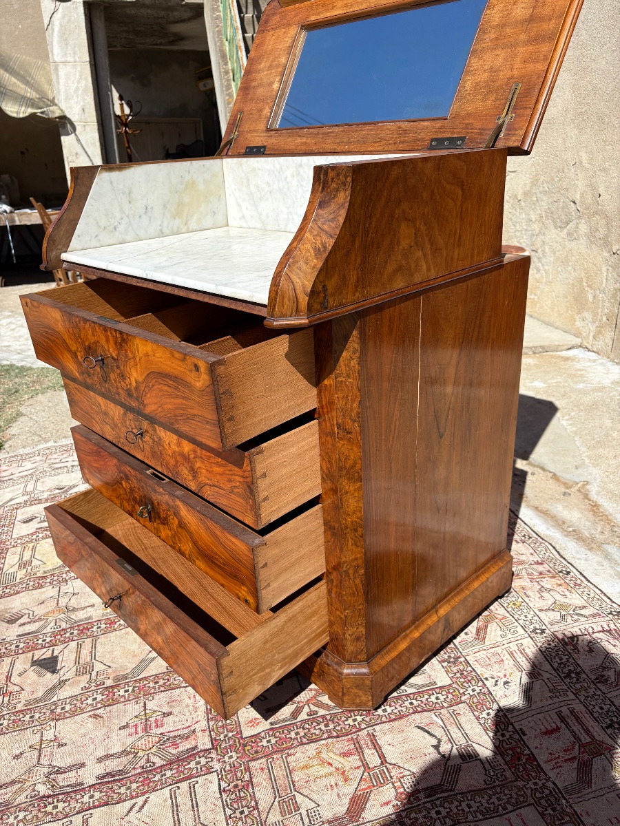 Restored 19th-century Walnut-style Dressing Table-photo-3