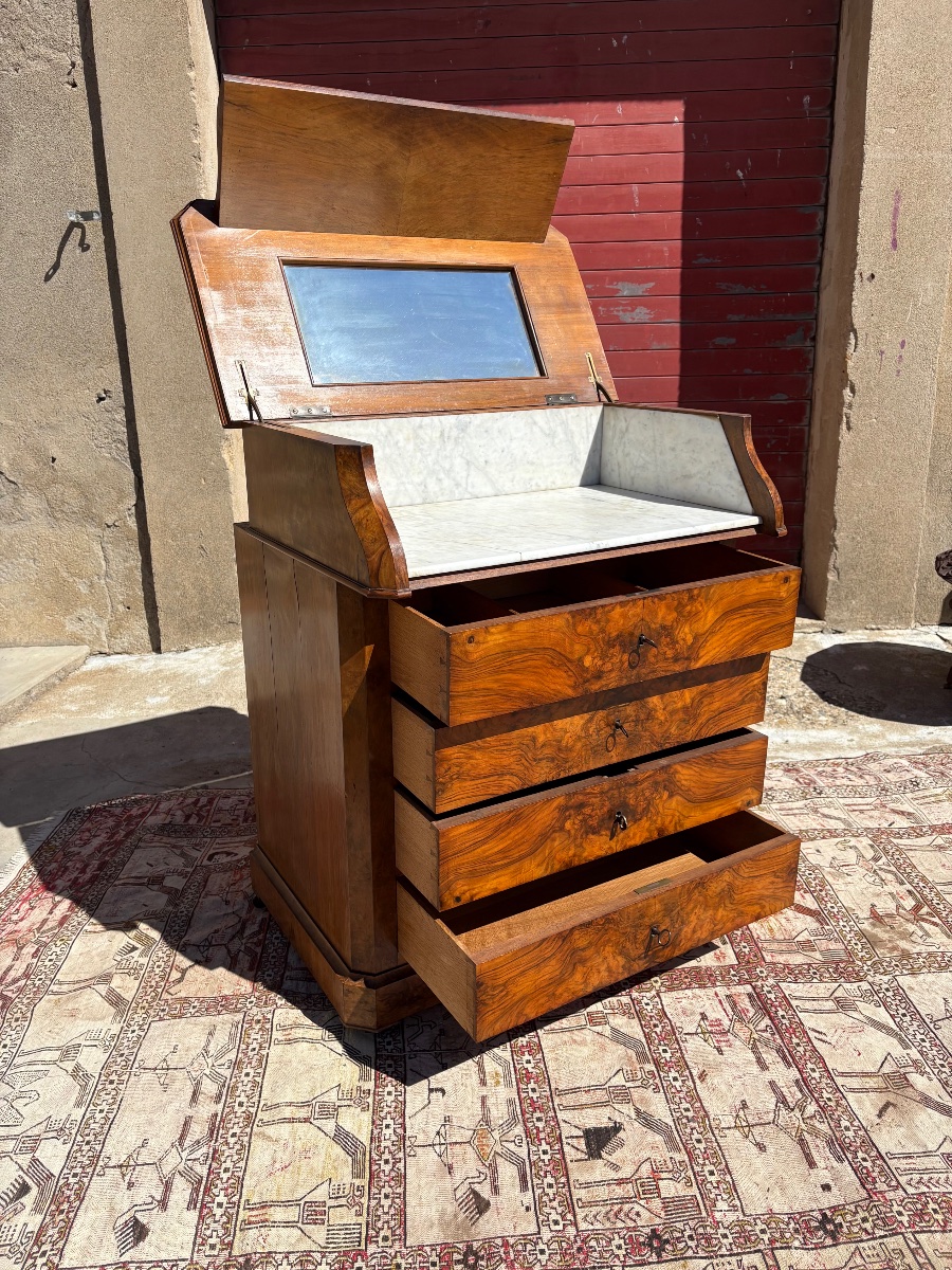 Restored 19th-century Walnut-style Dressing Table-photo-4