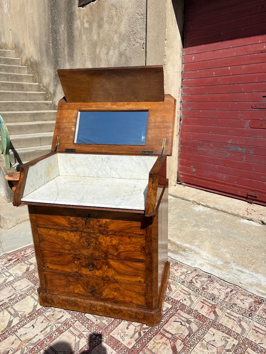 Restored 19th-century Walnut-style Dressing Table-photo-1