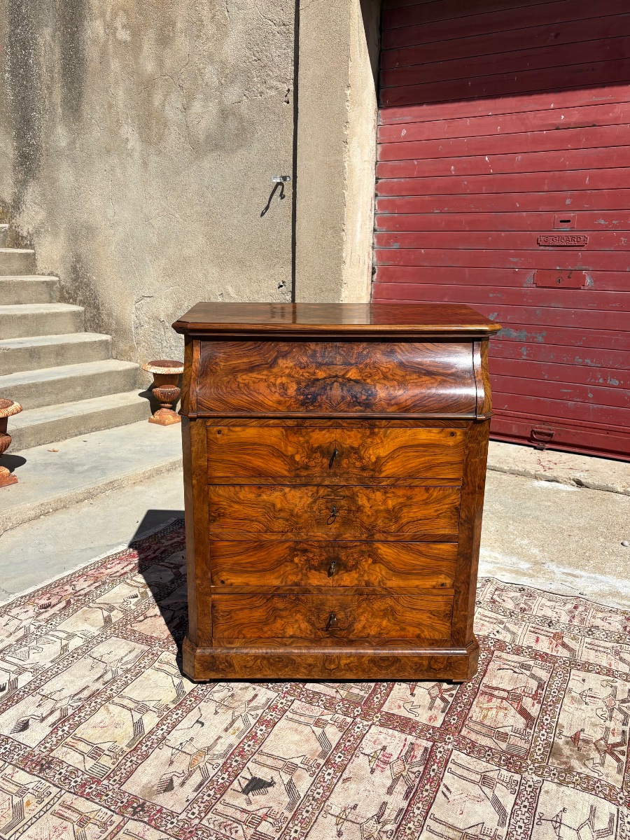 Restored 19th-century Walnut-style Dressing Table-photo-5