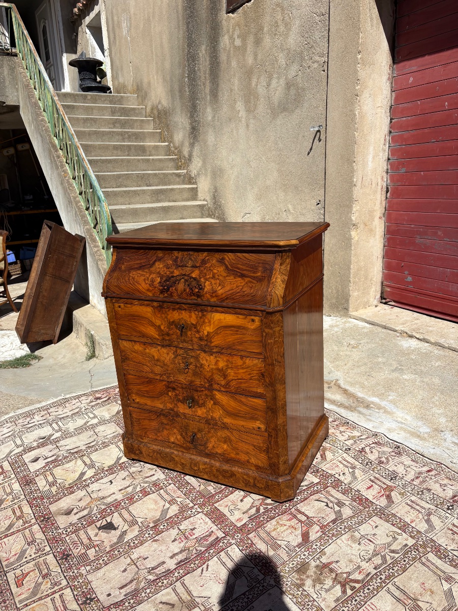 Restored 19th-century Walnut-style Dressing Table-photo-8