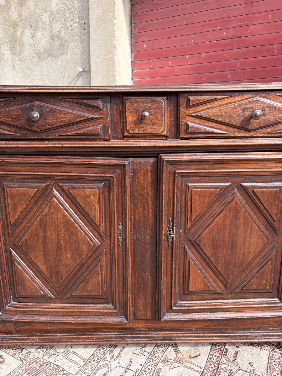 Louis XIII Sideboard, Made Of Walnut, 17th-century-photo-4
