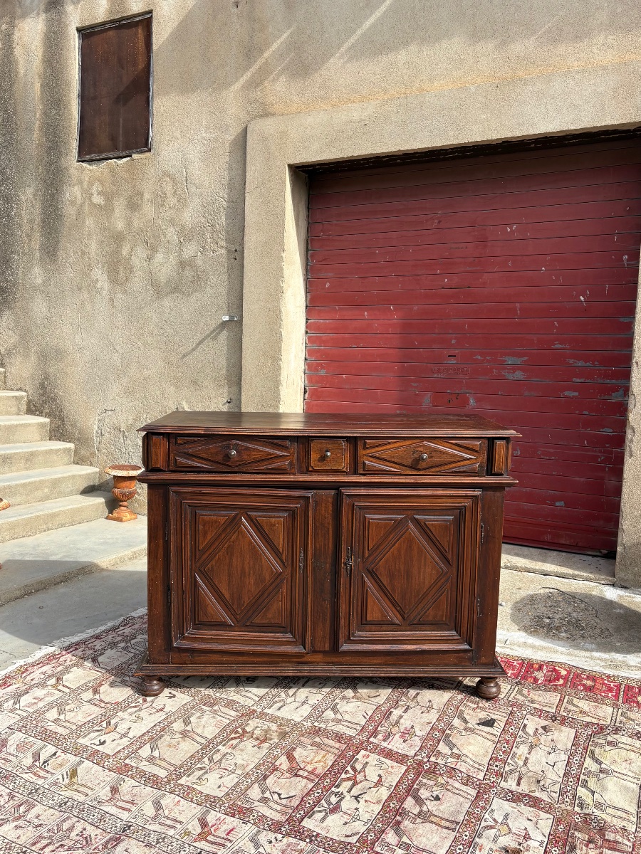Louis XIII Sideboard, Made Of Walnut, 17th-century-photo-6