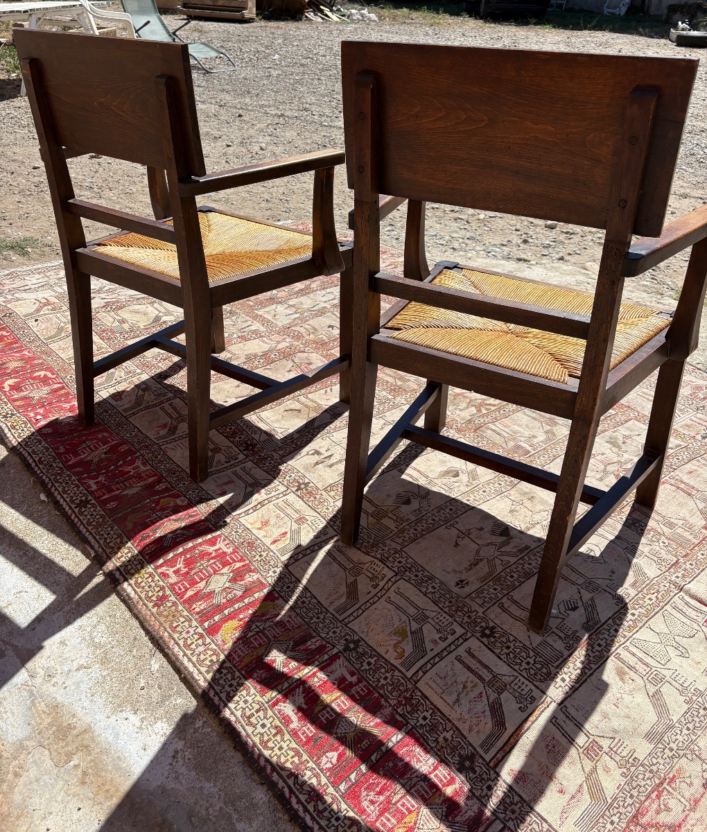 Pair Of Armchairs, Art Deco, Spanish-inspired. Circa 1930.-photo-3