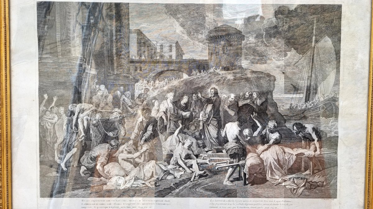 An 18th-century Engraving Depicting Christ Healing The Sick -photo-2