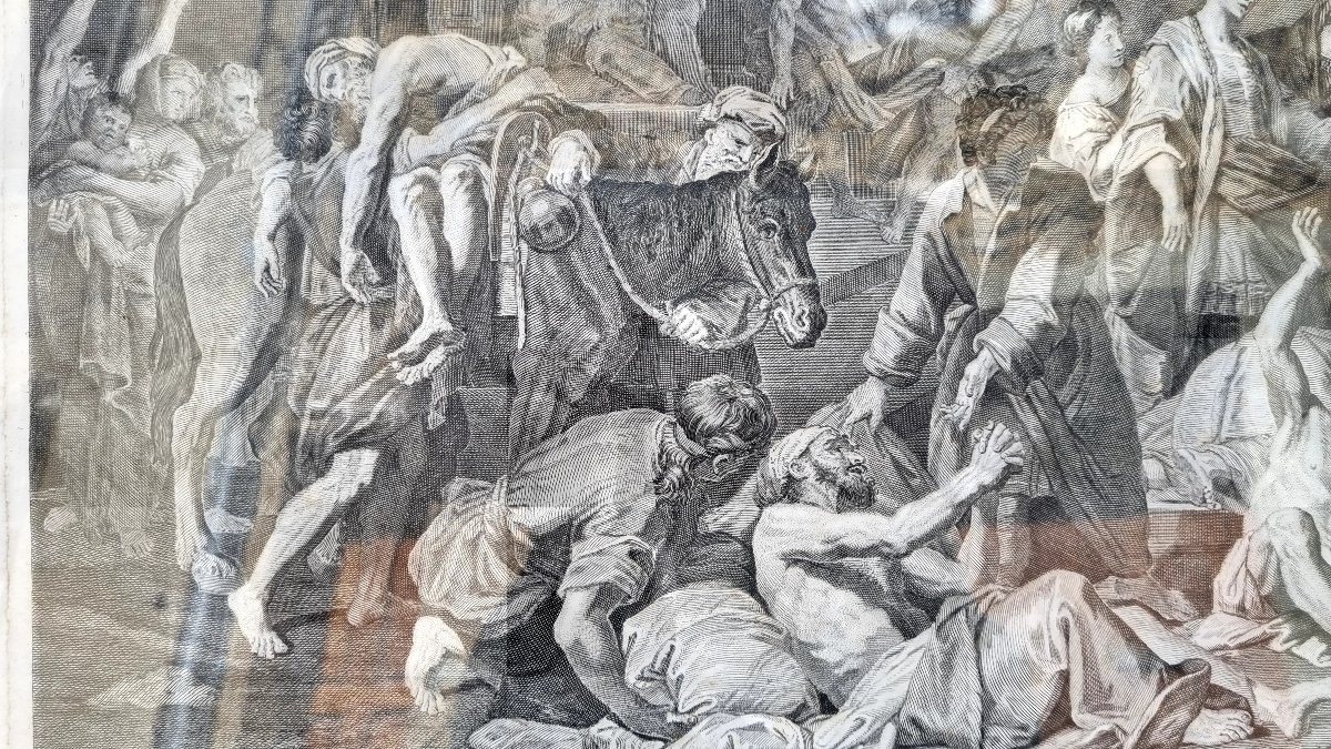 An 18th-century Engraving Depicting Christ Healing The Sick -photo-1