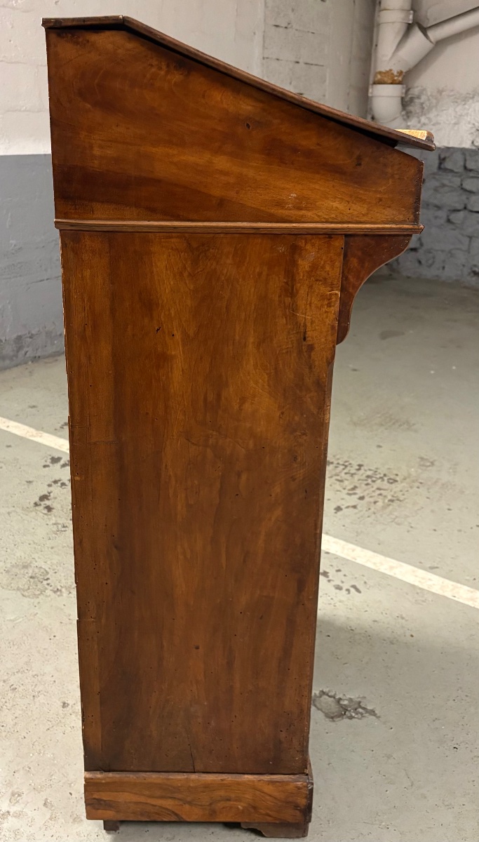 Meubles de métier à pupitre en noyer, époque, restauration XIXe siècle-photo-3