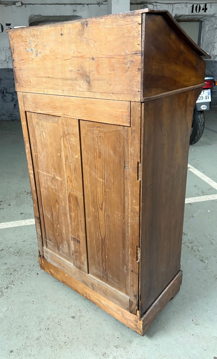 Meubles de métier à pupitre en noyer, époque, restauration XIXe siècle-photo-3