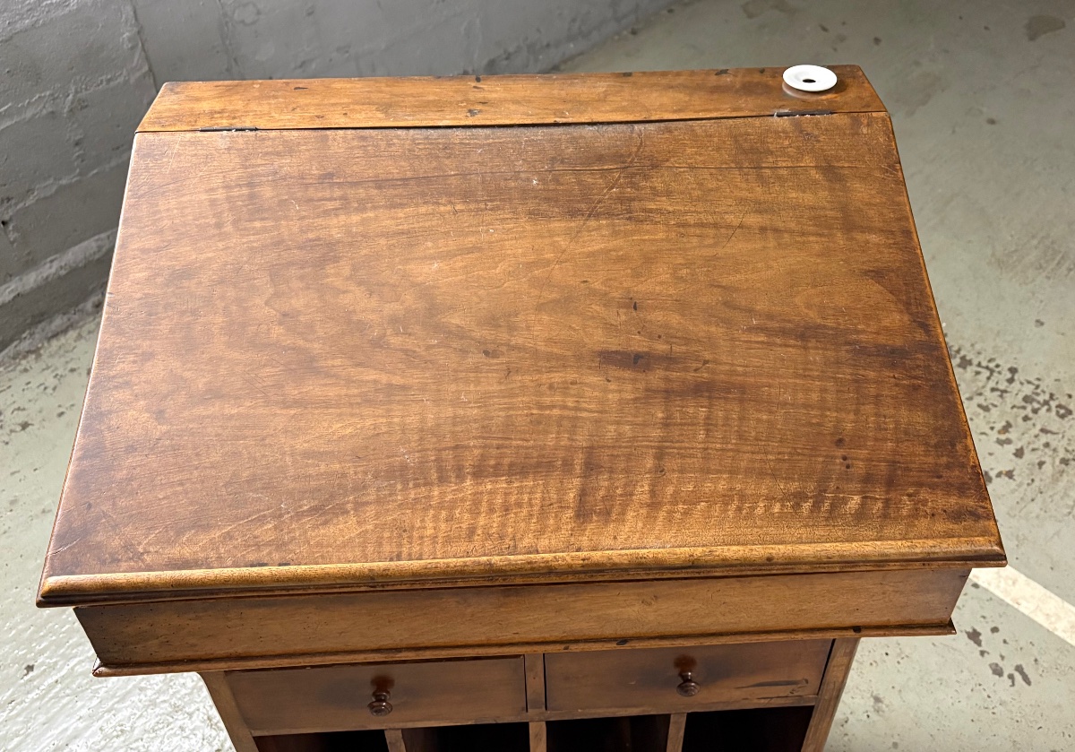 Meubles de métier à pupitre en noyer, époque, restauration XIXe siècle-photo-6