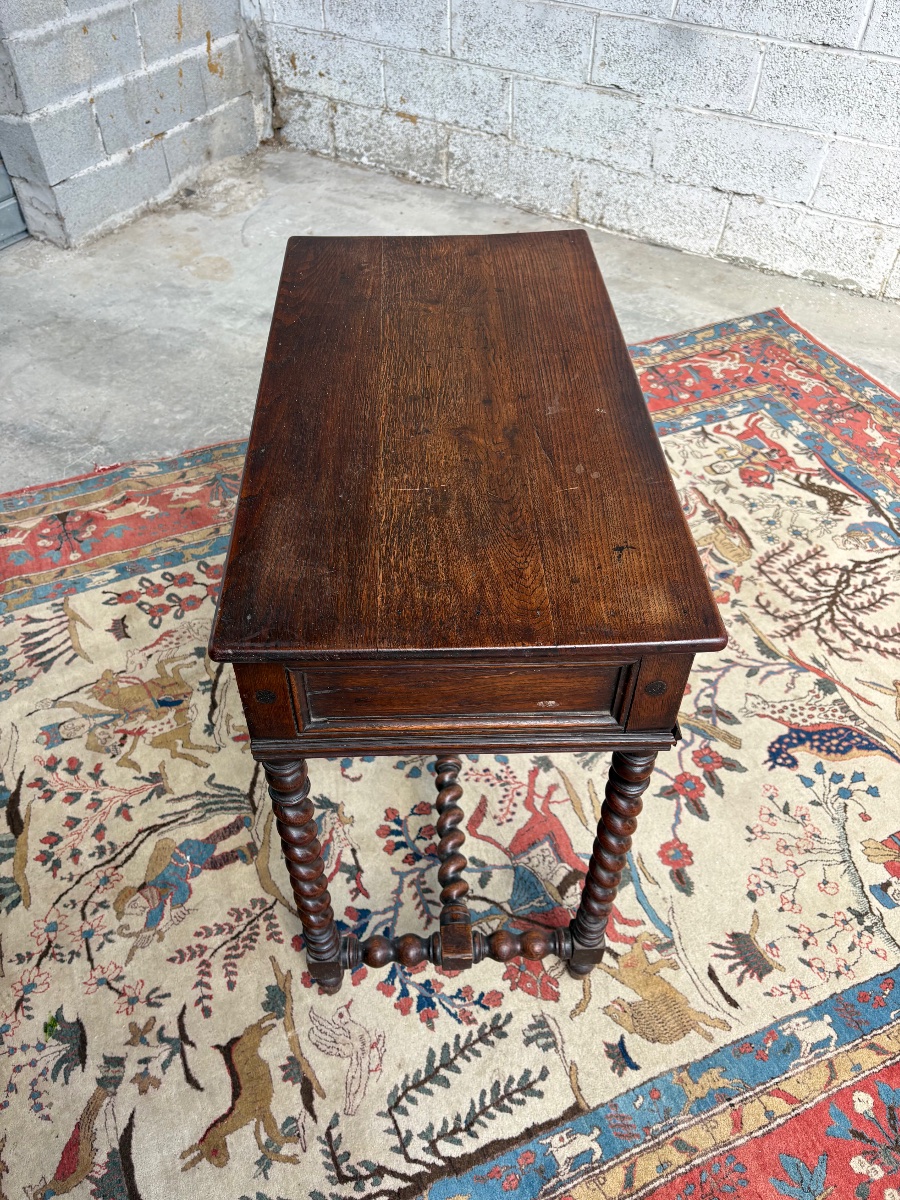 Small Louis XIII-style Desk, Made Of Oak, Dating From The 10th–19th Centuries-photo-4