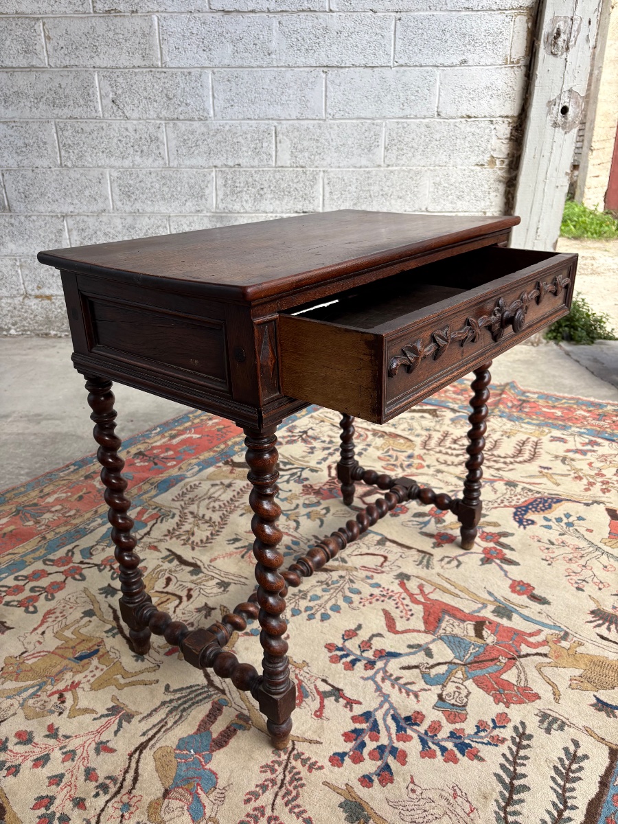 Small Louis XIII-style Desk, Made Of Oak, Dating From The 10th–19th Centuries-photo-1