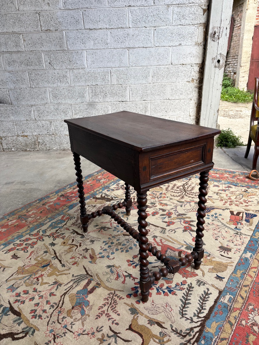 Small Louis XIII-style Desk, Made Of Oak, Dating From The 10th–19th Centuries-photo-2