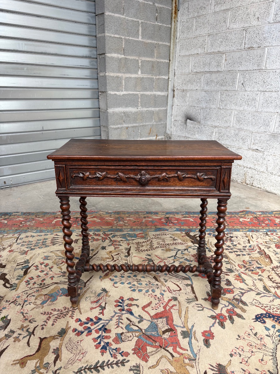 Small Louis XIII-style Desk, Made Of Oak, Dating From The 10th–19th Centuries-photo-4