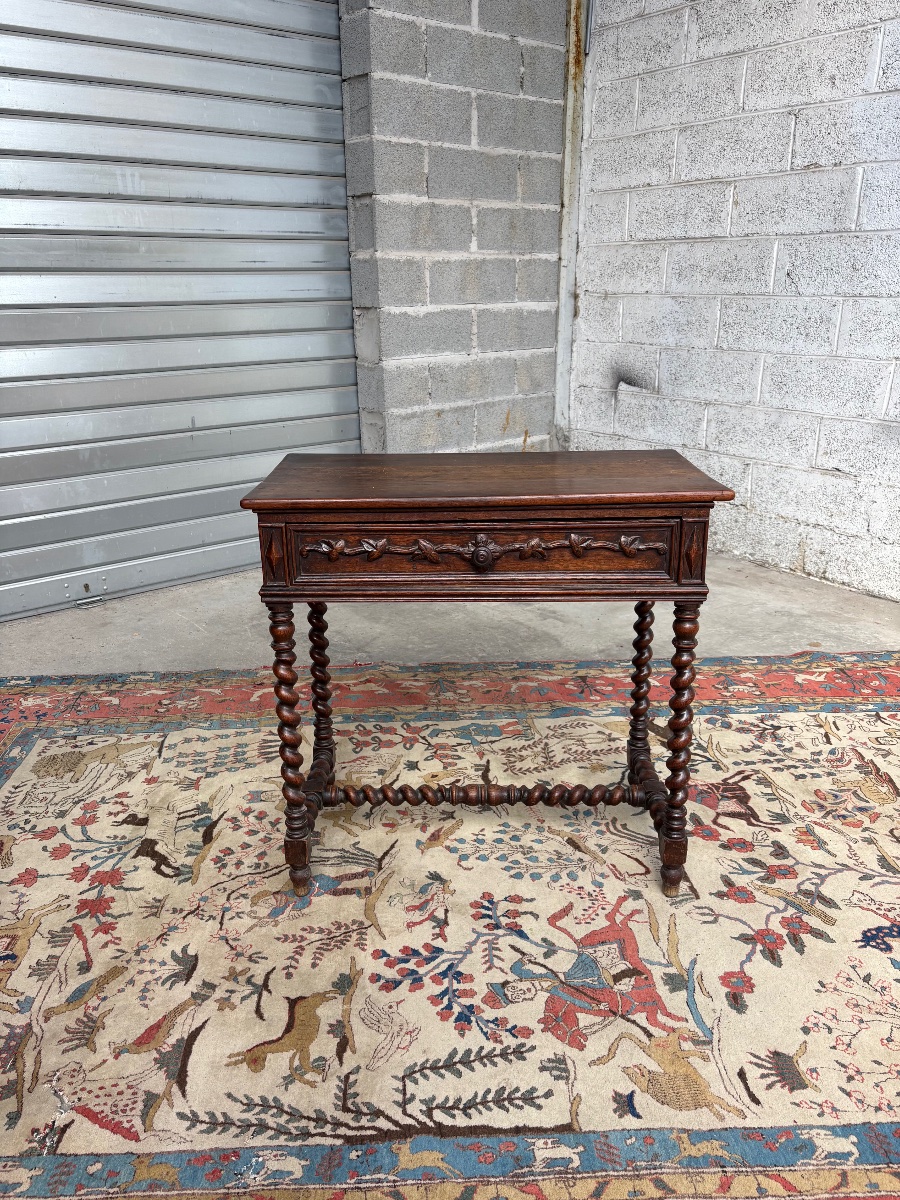 Small Louis XIII-style Desk, Made Of Oak, Dating From The 10th–19th Centuries