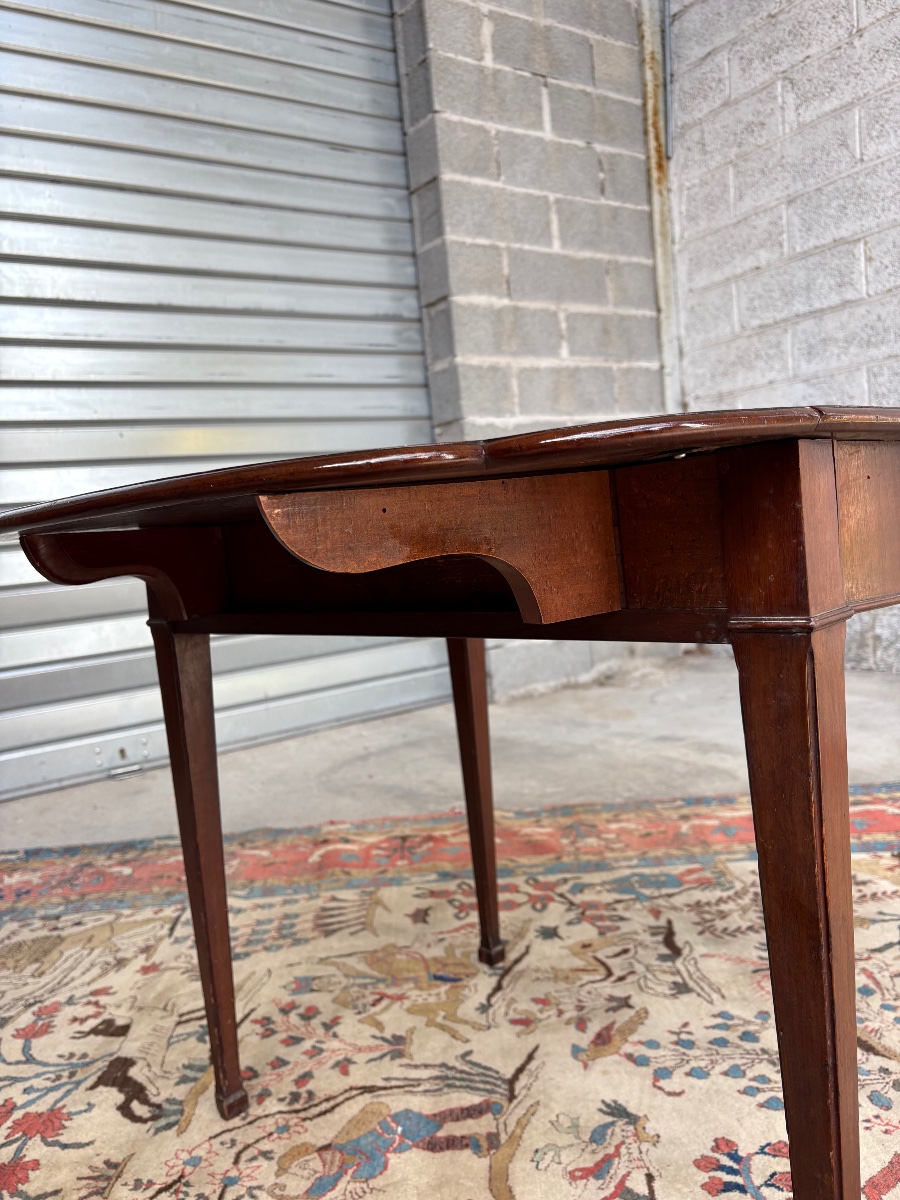 Table, à volers anglaise en acajou d’époque XIXe siècle-photo-2