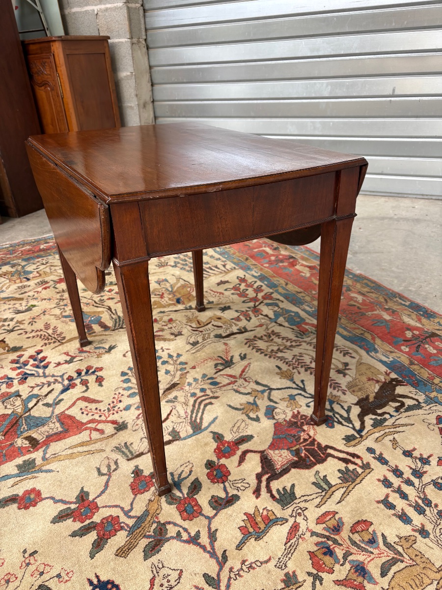 Table, à volers anglaise en acajou d’époque XIXe siècle-photo-1