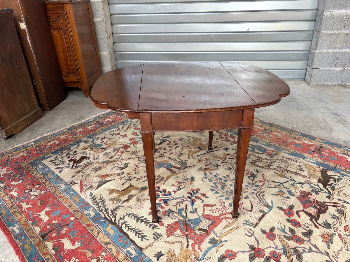 Table, à volers anglaise en acajou d’époque XIXe siècle-photo-2