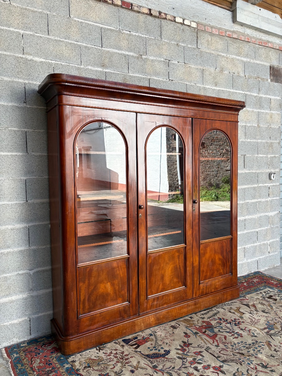 19th-century English Mahogany Dining Room Bookcase
