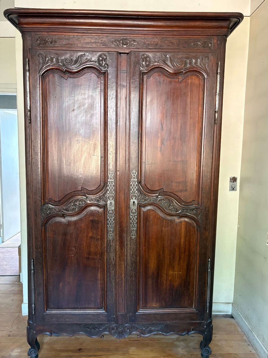 Armoire, provençale, Louis XV, en noyer d’époque XVIIIe siècle-photo-4