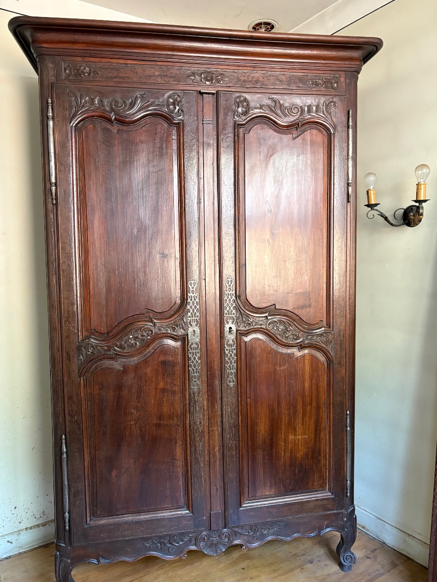 Armoire, provençale, Louis XV, en noyer d’époque XVIIIe siècle-photo-8