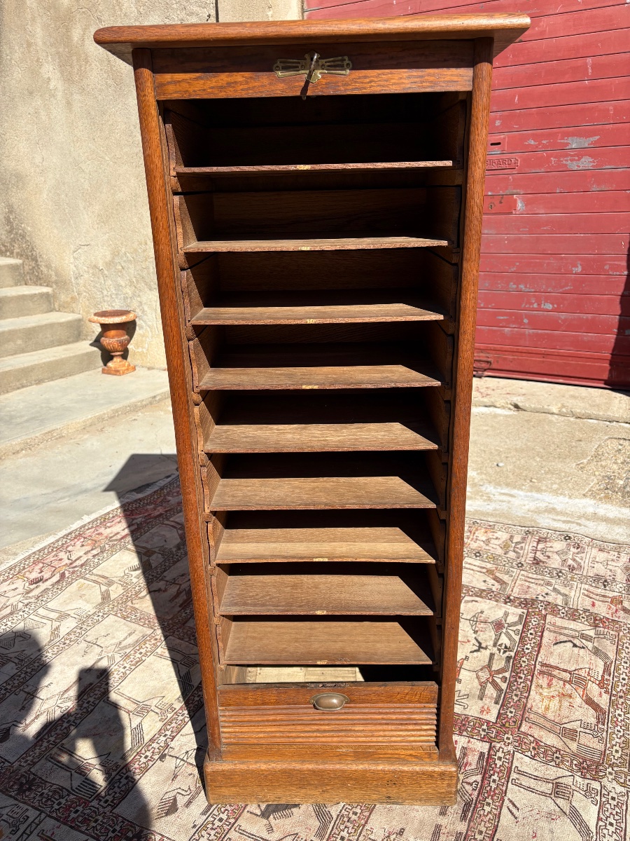 Oak Roll-top Desk, Circa 1900-photo-2