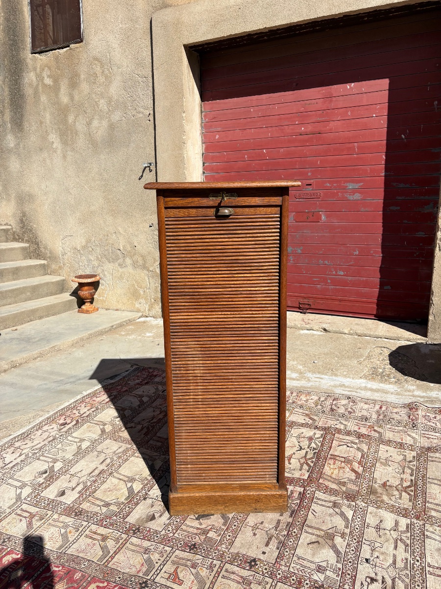 Oak Roll-top Desk, Circa 1900-photo-5