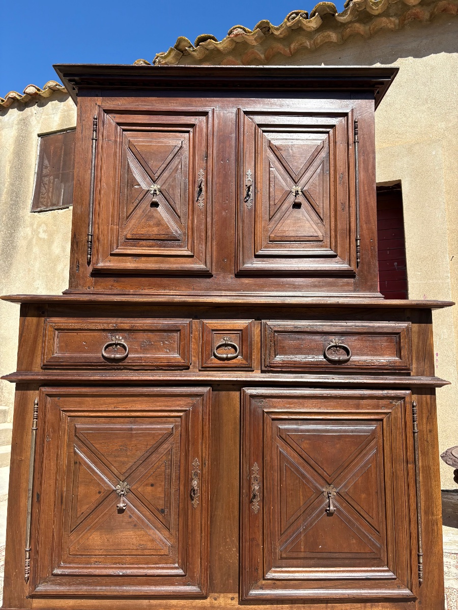 Buffet de corps Louis, XIII en noyer , époque XVIIe siècle-photo-7