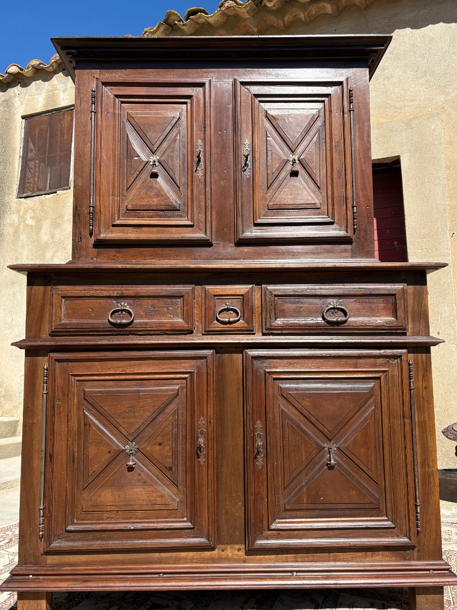 Buffet de corps Louis, XIII en noyer , époque XVIIe siècle-photo-8