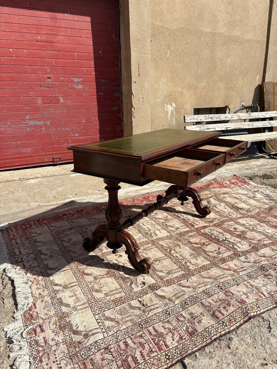 English Mahogany Desk, Period Piece, 19th-century Restoration-photo-2