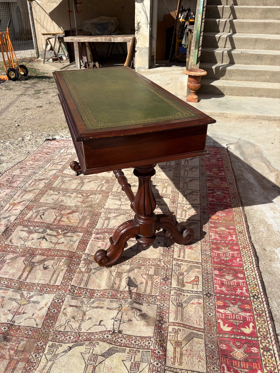 English Mahogany Desk, Period Piece, 19th-century Restoration-photo-6